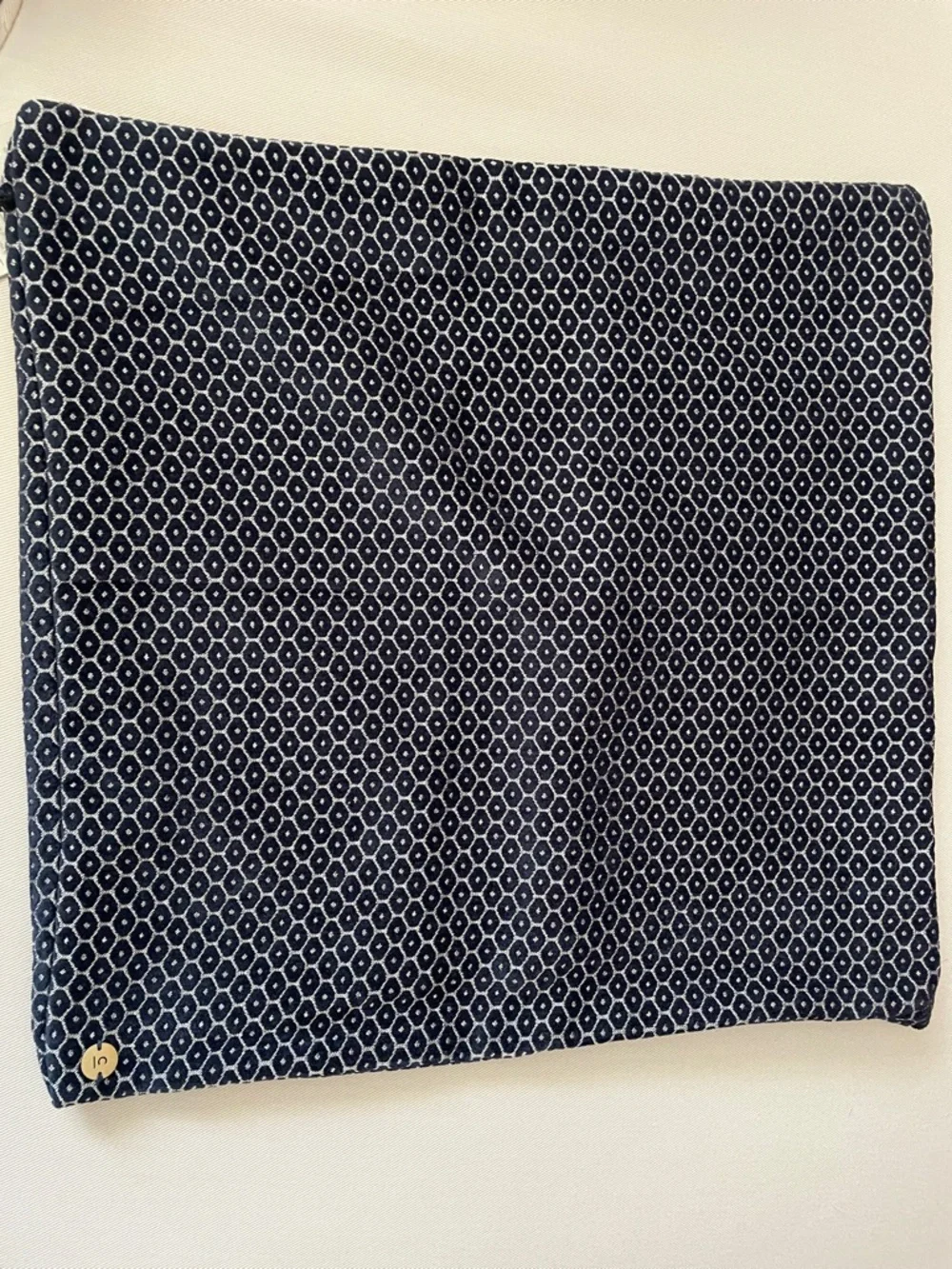 NEW West Elm Navy Velvet Honeycomb Pattern 20” x 20” Pillow Sham cover